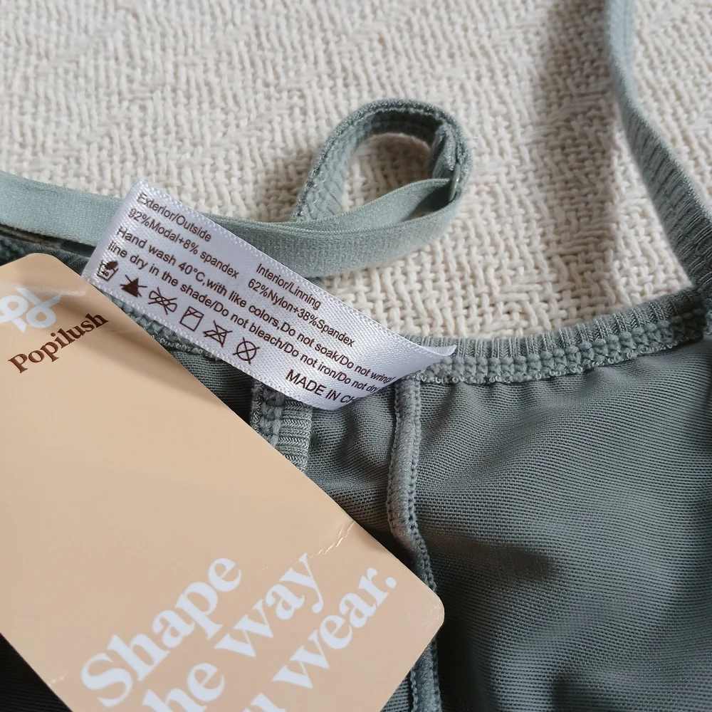 Popilush Mint Shapewear Slimming Midi Slip Dress Large - Picture 5 of 12